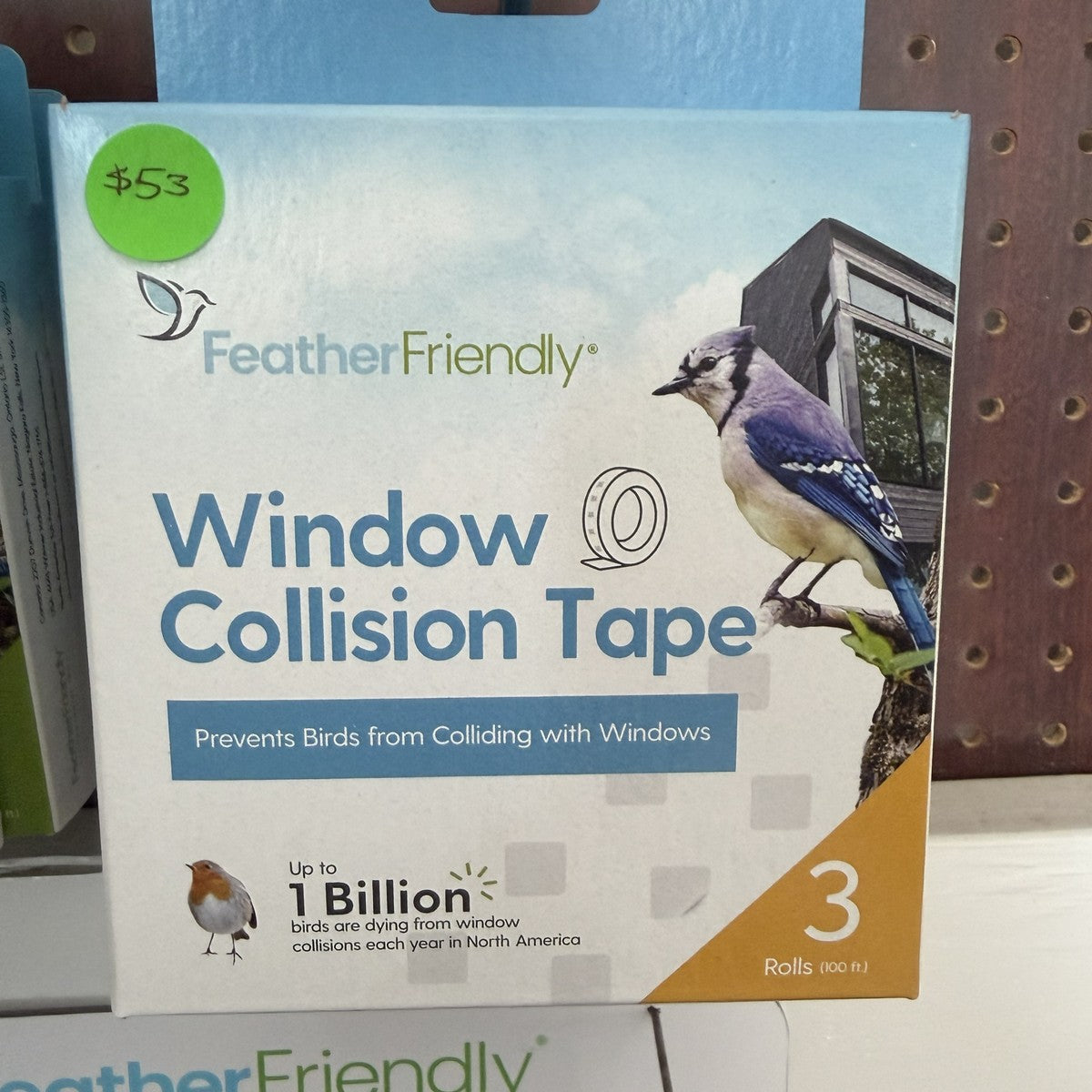 Feather Friendly Bird Collision Window Markers Triple Roll - White () - Each